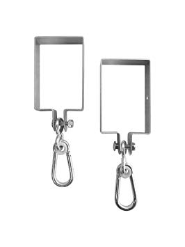 Safari Swings 2 Heavy Duty Iron Swing Hangers for Wooden Sets | Includes 2 Snap Hooks. for Connecting to a 4"x6" Beam/Lumber