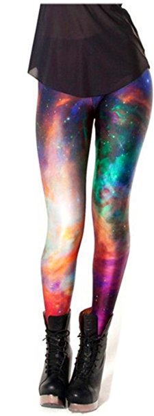 Alaroo Women's Galaxy Leggings - Printed High Waist Pants,S-XXL Super Soft&Cute