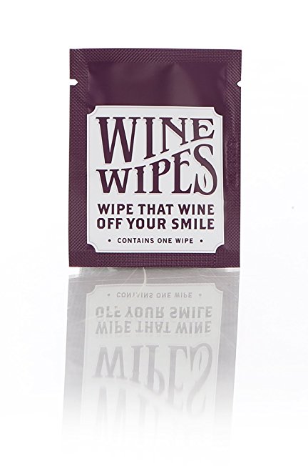 Wine Wipes Party Favors pack of 50 individual wipes