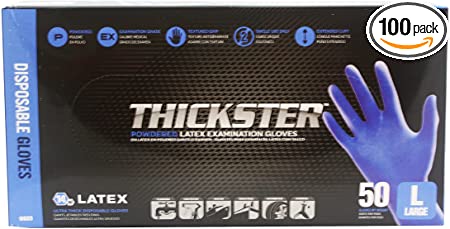 SAS 6603 (1 box) Thickster Textured Safety Latex Gloves, Large