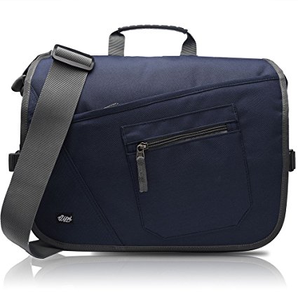 Qipi Messenger Bag - Shoulder Bag for Men & Women, 11 12 13 14 inch Laptop Pocket