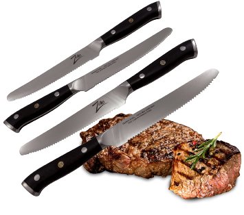 ZELITE INFINITY Steak Knives Set - German High Carbon Stainless Steel 5.5" (140mm)