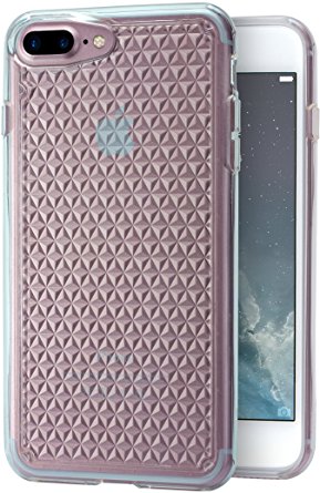 Silk iPhone 7 Plus/8 Plus Clear Case - PureView Shock Absorbing Protective Cover [Brilliant Diamond Design] Ultra Slim Fit Grip - Crystal Clear