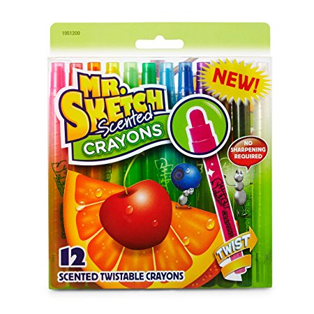 Mr. Sketch Scented Twistable Crayons, Assorted Colors, 12-Count