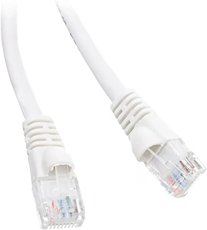 CAT5E 350MHz 15-Feet UTP Cable with Molded Boot, White (CNE68701)
