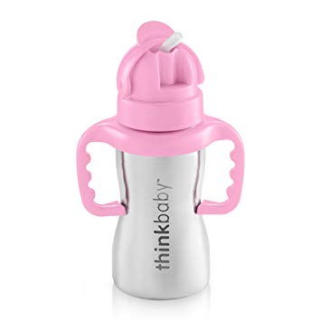 Thinkbaby Thinkster of Ultra Polished Stainless Steel, Pink