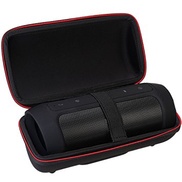 BOVKE for JBL Charge 3 Waterproof Portable Wireless Bluetooth Speaker Hard EVA Shockproof Carrying Case Storage Travel Case Bag Protective Pouch Box, Black