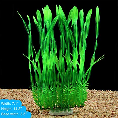 QUMY Large Aquarium Plants Artificial Plastic Fish Tank Plants Decoration Ornament Safe for All Fish