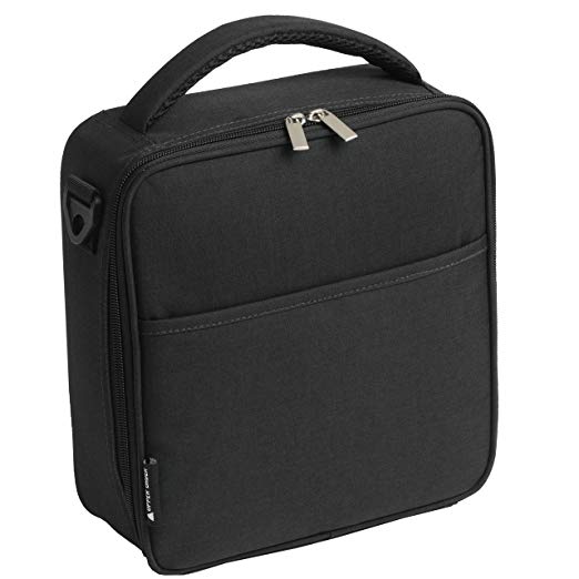 UPPER ORDER Durable Insulated Lunch Box Tote Reusable Cooler Bag 25% Larger Greater Storage (Obsidian Black)