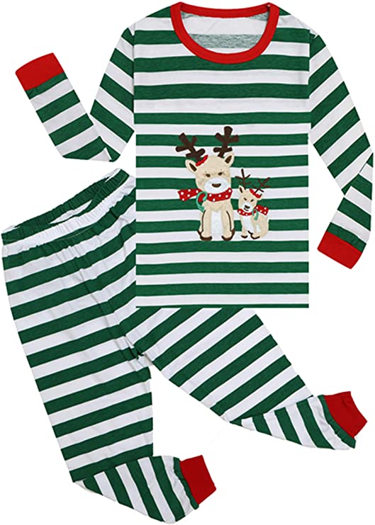 Tkala Kids Christmas Pajamas 100% Cotton Boys Pjs Winter Girls Clothes Long Sleeve Sleepwear 2-12 Years Loungewear