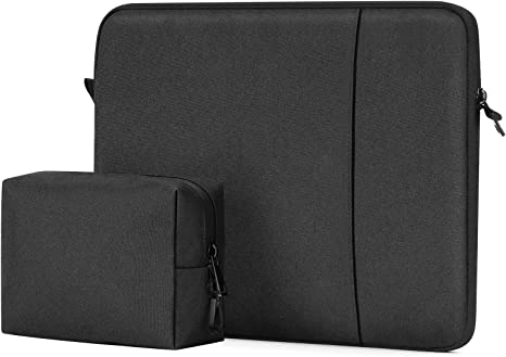 MoKo 13 Inch Laptop Sleeve, Fits with MacBook M1 Pro Max 14, MacBook Air 13.6 M2/Air 13.3 2022-2018, MacBook Pro 13 2022-2016, Surface Pro 8/7/6/X, Galaxy Tab S8  12.4" with Accesory Bag, Black