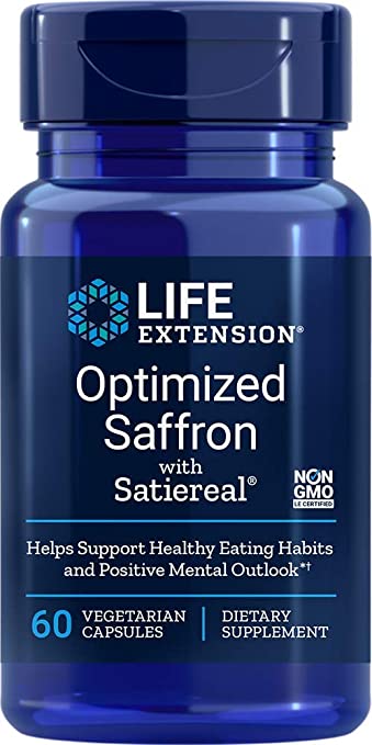 Life Extension - Optimized Saffron With Satiereal - 60 Vcaps (Pack of 3)