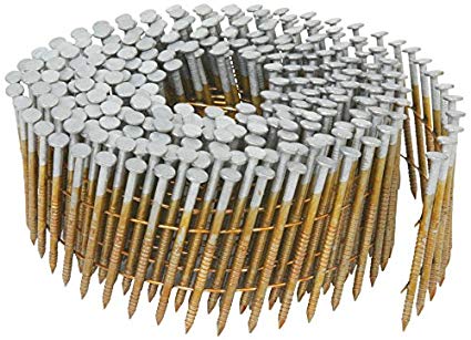 Hitachi 13363 1-3/4-Inch x 0.092-Inch Full Round-Head Ring Shank Hot-Dipped Galvanized Wire Coil Siding Nails, 3600-Pack
