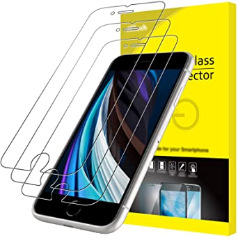 JETech Screen Protector for iPhone SE 2020 4.7-Inch, Tempered Glass Film, 3-Pack