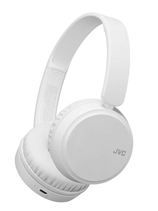 JVC Deep Bass Wireless Headphones, Bluetooth 4.1, Bass Boost Function, Voice Assistant Compatible, 17 Hour Battery Life - HAS35BTW(White)