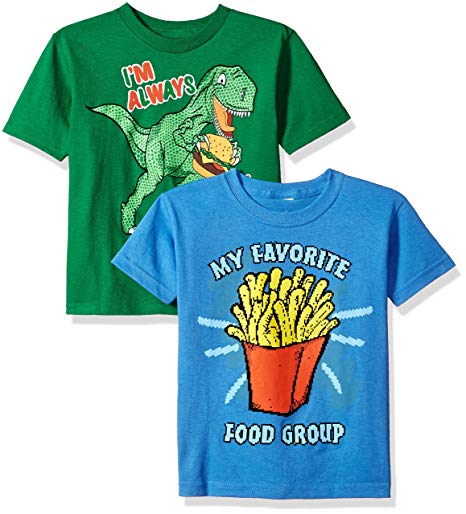 C-Life Boys' Toddler Chemistry 2-Pack Assorted Graphic T-Shirts