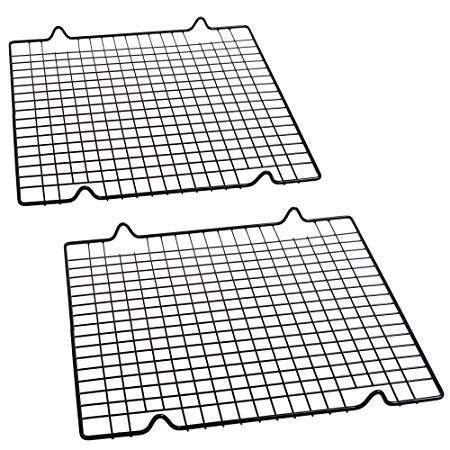 COSMOS Pack of 2 Non stick Baking Cooling Rack, 10 x 11 inches