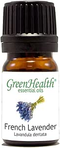 French Lavender – 1/6 fl oz (5 ml) Glass Bottle – 100% Pure Essential Oil – GreenHealth