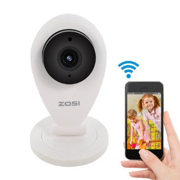 ZOSI 720P Camera HD Wireless Camera Video Baby Monitor IP/Network Surveillance/Home security, Night Vision, Motion Detection & Alerts-White