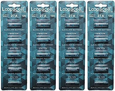 Loopacell A27 27A 23-279 MN27 12v Battery Pack of 20