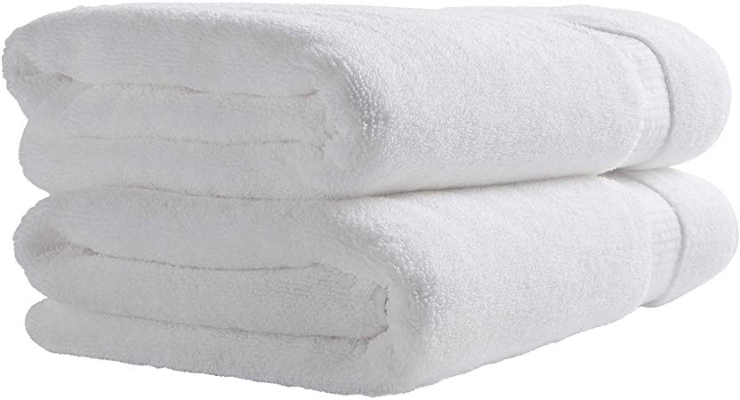 Rivet HygroCotton Cotton Bath Towels, Set of 2, Bright White