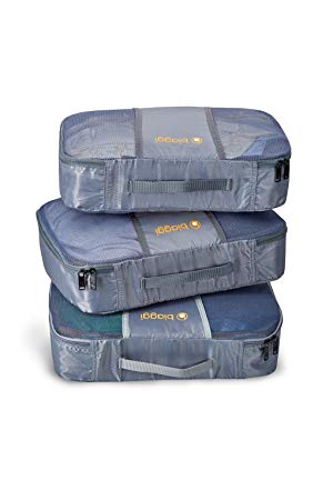 Biaggi Luggage Zipcubes, 3 Packing Cubes   Laundry/Shoe Bag, Medium
