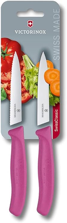 Victorinox 67796L5B Paring Knife, Pointed Tip, Serrated, Pink