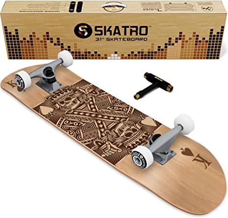 Skatro - Pro Skateboard 31" Complete Skateboard. Skate Board Ages: Adults, Boys, Girls, Beginners, and Kids