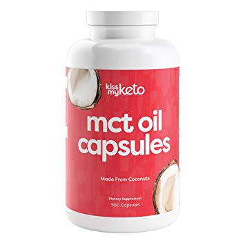 Kiss My Keto MCT Oil Capsules [1000mg], 300 Softgel Pills | 100 Day Supply | Caprylic Acid C8   Capric Acid C10 from Non-GMO Coconut Oil (3 Pack)