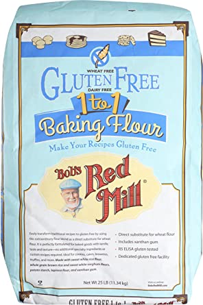 Bob's Red Mill Gluten Free 1-to-1 Baking Flour - 25 lb - Bulk Bag