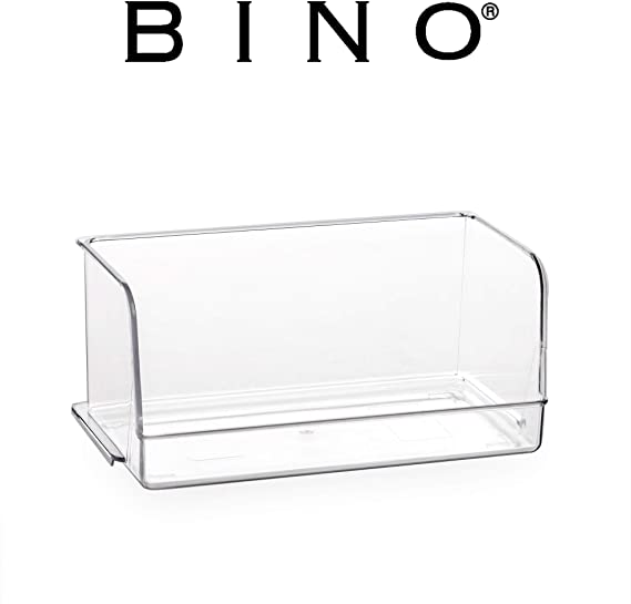 BINO Clear Stackable Storage Bins - Kitchen Pantry Organization And Storage Bins Pantry Bins - Kitchen Pantry Organizers And Storage Kitchen Storage Bins Pantry Storage Bins, Medium
