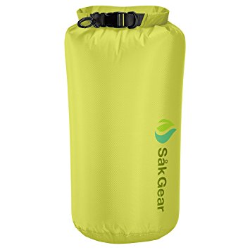 LiteSak Waterproof Lightweight Dry Bag | Keeps Gear Safe & Dry During Watersports & Outdoor Activities | Made from Ultra Strong Silicone-Coated Nylon & Weighs Less Than 2 Oz.