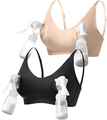 HOFISH Full Bust Seamless Nursing Maternity Bras Bralette S-XXL with Extra Bra Extenders & Clips