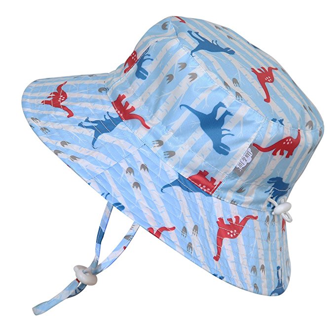 JAN & JUL Baby Toddler Kids 50  UPF Size Adjustable Bucket Sun Hat with Chin Strap Or Shirt & Shorts Set, Aqua Dry