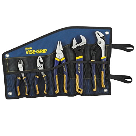 IRWIN Tools VISE-GRIP Pliers Set, 5-Piece Traditional with Tool Wrap (2078708)