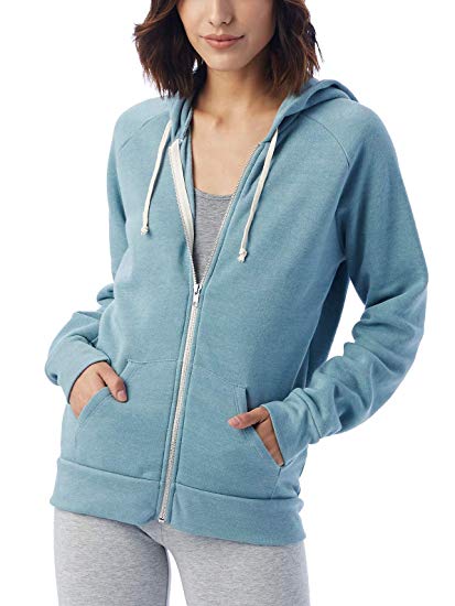 Alternative Women's Adrian Fleece Zip Front Hoodie Sweatshirt