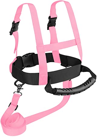 Odoland Kids Ski and Snowboard Training Harness Toddler Skiing Harness with Removable Leash and Easy Lift Handle - Speed Control Teaching - Perfect for Kid Beginners Boy and Girl