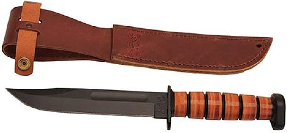 Ka-Bar Dog's Head Utility Fixed Blade Knife - Black