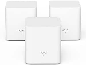 Tenda Nova Wifi 6 Mesh AX1500 (MX3), Sistema WiFi 6 per tutta la casa, MU-MIMO, Copertura fino a 4-6 camere da letto, Porte Gigabit, Controllo Parental, Facile installazione,TWT, WPA3, APP, IPTV