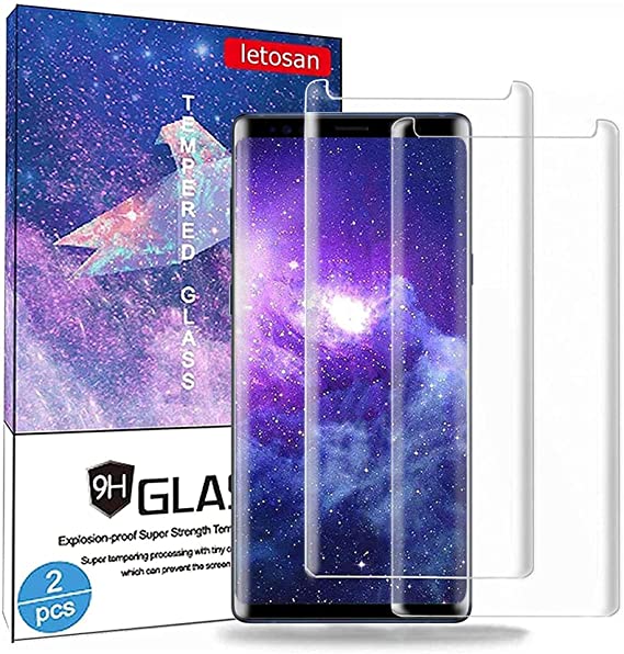 Galaxy Note 9 Screen Protector, [2 Pack] Case Friendly,Bubble-Free,9H Hardness 3D Curved, Scratch-Resistant for Samsung Note 9 Tempered Glass Film Screen Protector