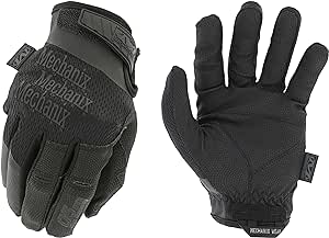 Mechanix Wear: Tactical Specialty 0.5mm High-Dexterity Work Gloves with Secure Fit and Precision Feel, Tactical Gloves for Airsoft, Paintball, Utility Use, Shooting Gloves for Men (Black, Large)