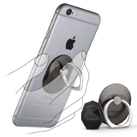 Phone Grip, Spigen® [Style Ring] Car Mount Holder [Never Drop Your Phone] Ring Grip/ Stand Holder/ Kickstand for Nexus 5x/ Nexus 6P/ iPhone SE/6s/6/6s Plus/6 Plus & More - Space Gray (000EP20243)