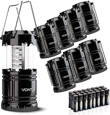 Vont LED Camping Lantern, Super Bright Portable Survival Lanterns, Must Have During Hurricane, Emergency, Storms, Outages, Original Collapsible Camping Lights/Lamp (Batteries Included)