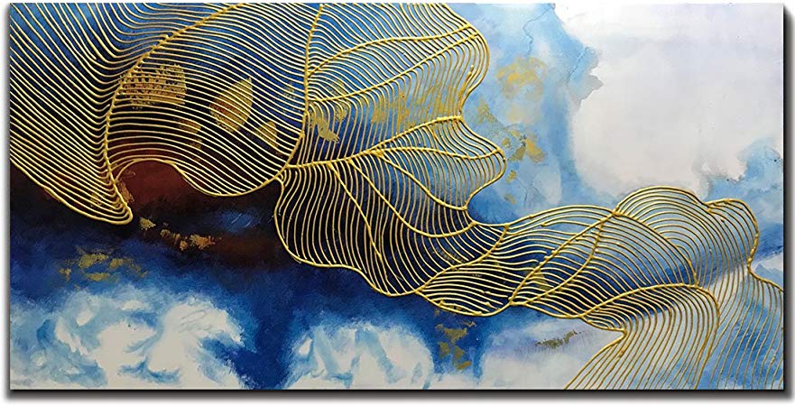 Yotree Paintings, 24x48 Inch Paintings Oil Hand Painting Painting 3D Hand-Painted On Canvas Abstract Artwork Art Wood Inside Framed Hanging Wall Decoration Abstract Painting