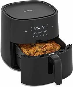 Frigidaire 3 in 1 Air Fryer - 5.3 Qt Capacity - 5 Preprogrammed Recipes, Black