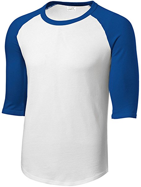 Mens or Youth 3/4 Sleeve 100% Cotton Baseball Tee Shirts-Youth XS to Adult 6X