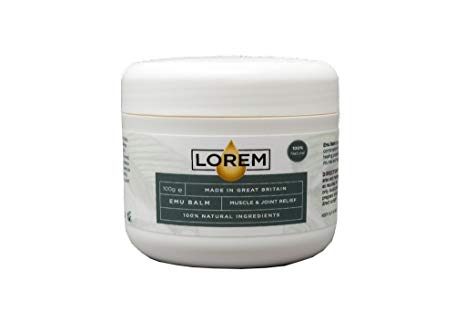 Lorem Emu Oil Balm for Muscle and Joint Relief, 100g