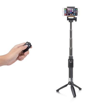 Accmor Tabletop Selfie Stick with Bluetooth Remote & Tripod Stand for iPhone 6S Plus 6S 6 Plus 6 5S Android Samsung Galaxy S6 S5 Note 4 3
