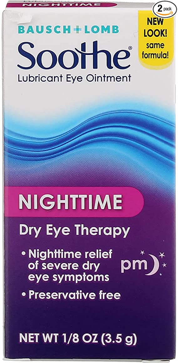 Bausch   Lomb Soothe Lubricant Eye Ointment Night Time - 0.13 oz, Pack of 2