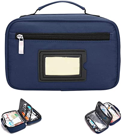 Portable Insulin Cooler Bag Travel Case Waterproof Medical Diabetic Organizer Medication Insulated Cooling Bag, Blue